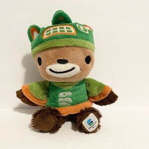 Vancouver Olympics 2010 Plush Mascot Sumi Stuffed Animal Toy 7” Green Hat